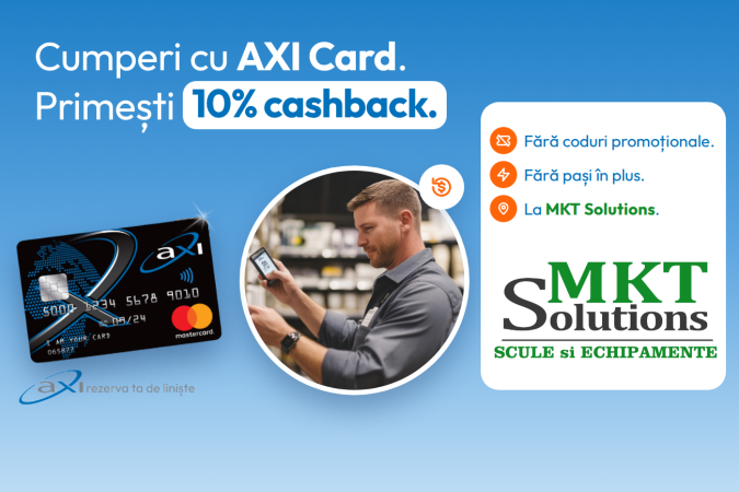 Mai multe beneficii la cumpărături pentru clienți prin parteneriatul AXI Card & MKT Solutions