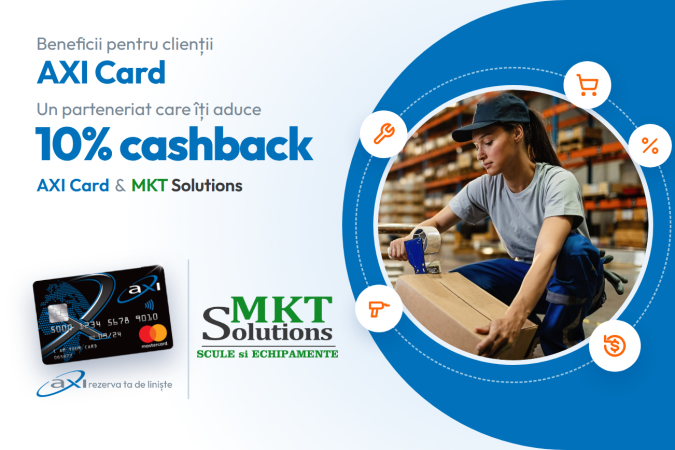 Mai multe beneficii la cumpărături pentru clienți prin parteneriatul AXI Card & MKT Solutions